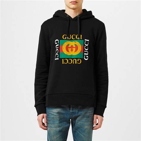 fake gucci hoodie black|gucci trim tan hoodie.